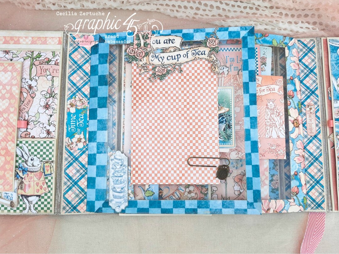 Mini Album Tutorial Alice S Tea Party Graphic 45 Scrapbooking