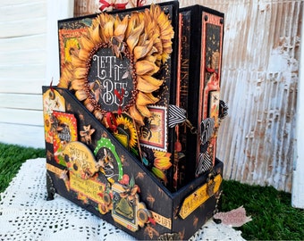 Mini album and stand tutorial | Graphic 45 Let it Bee Trifold scrapbook album | Scrapbooking Cecilia |Video Tutorial.