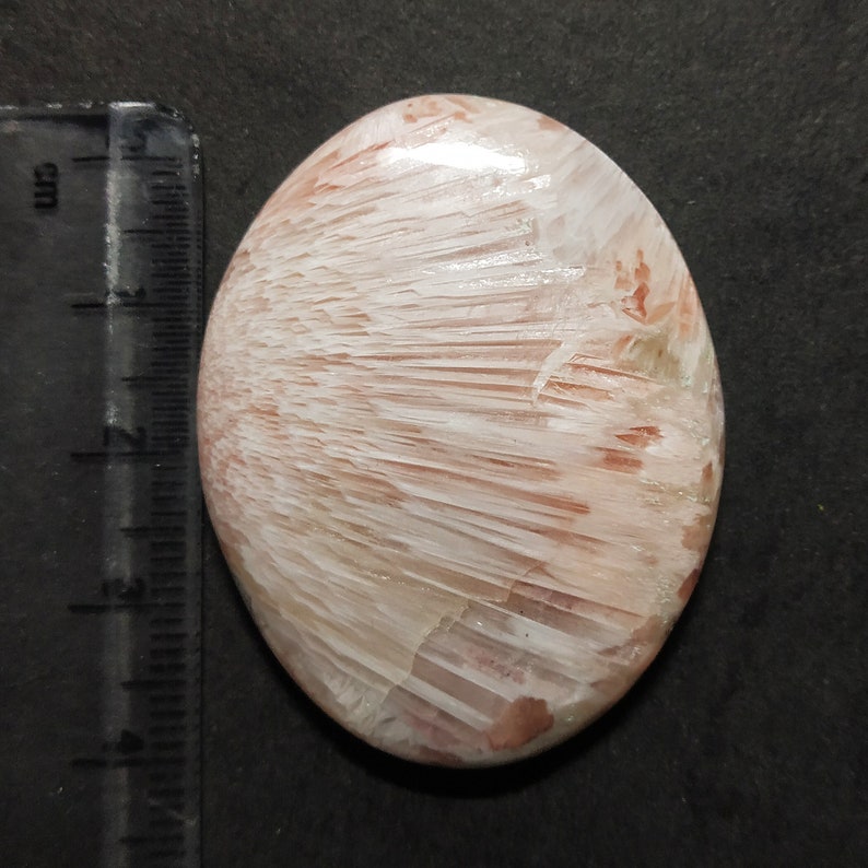 Natural Pink Scolecite Cabochon-Oval Shape Scolecite-Pink Scolecite Gemstone-Designer Scolecite-For Jewelry 65.85 Cts 45x35x6 MM AN-567