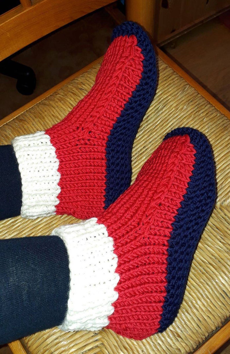 Slippers Hand Knitted Super Cosy Dorm Slippers Bed Socks Etsy