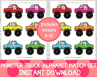 Monster Truck Alphabet Match