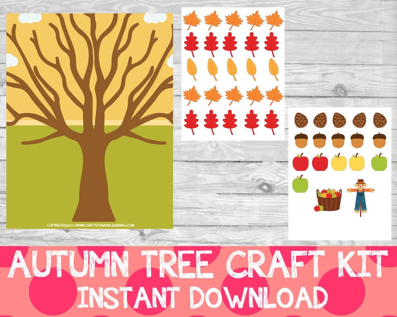 Autumn Tree Craft Kit Autumn Craft Kit Fall Craft Kit Etsy