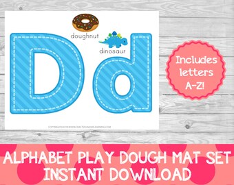 Alphabet Play Dough Mats, ABC Learning (Digital Download)