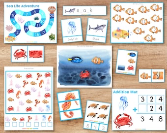 Super Sea Life Learning Pack, Ocean Learning Pack, Ocean Unit Study