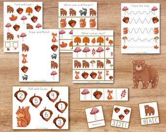 Woodland Tot School Pack, Preschool Pack