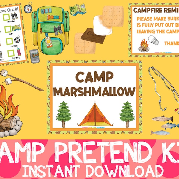 Camp Pretend Kit, Camping Dramatic Play