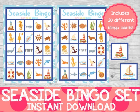 Ocean bingo game printable for preschoolers Ocean bingo game printable for preschoolers