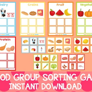 Gra Sortowanie Grup Żywności, Aktywność Domowa Przedszkola, Zajęty Segregator Książek