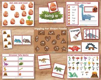 Dinosaur First and Second Grade Learning Pack