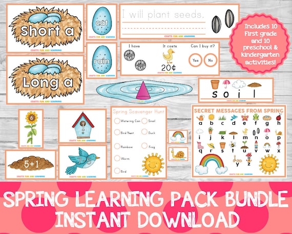 Spring Learning Pack Bundle Preschool Pack Learning Pack