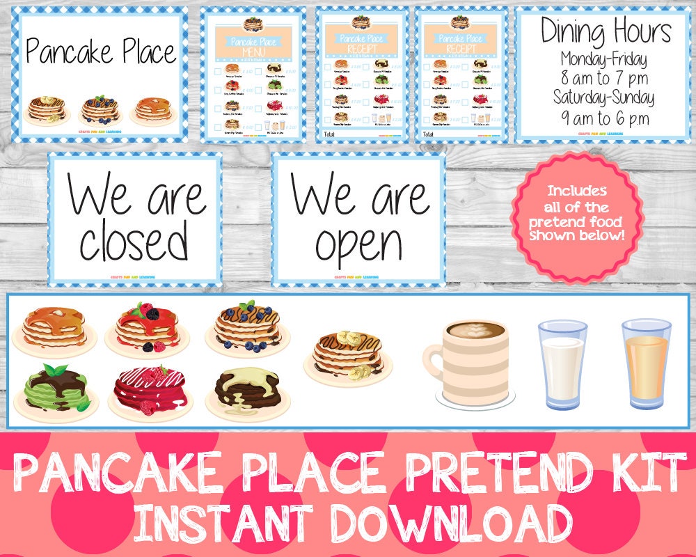 Pancake Pretend Kit, Pretend Pancakes