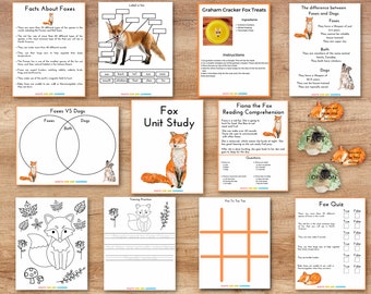 Fox Unit Study, Learning Activity Pack