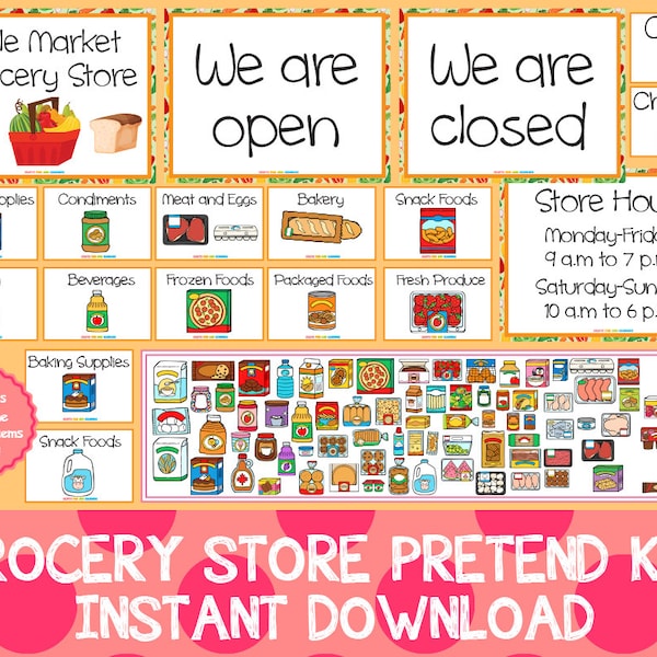 Pretend Grocery Store, Dramatic Play Store