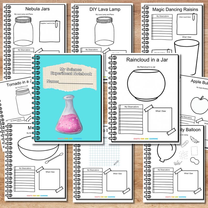My Science Experiment Notebook - Etsy