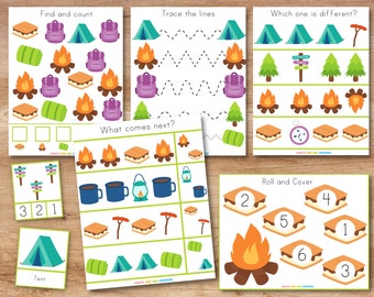 Camping Tot School Pack, Preschool Pack