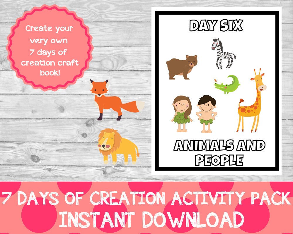 7 Days of Creation Printable Pack Christian Kids Matching - Etsy Canada