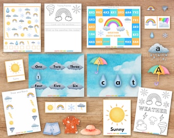 Weather Book Themed Learning Pack Ages 3-9