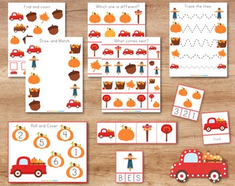 Autumn Tot School Activity Pack (Digital Download)