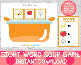 Sight Word Soup Game