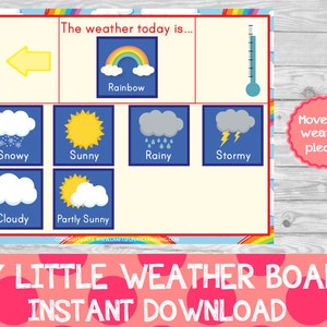 My Little Weather Board Printable Weather Boardclassroom | Etsy