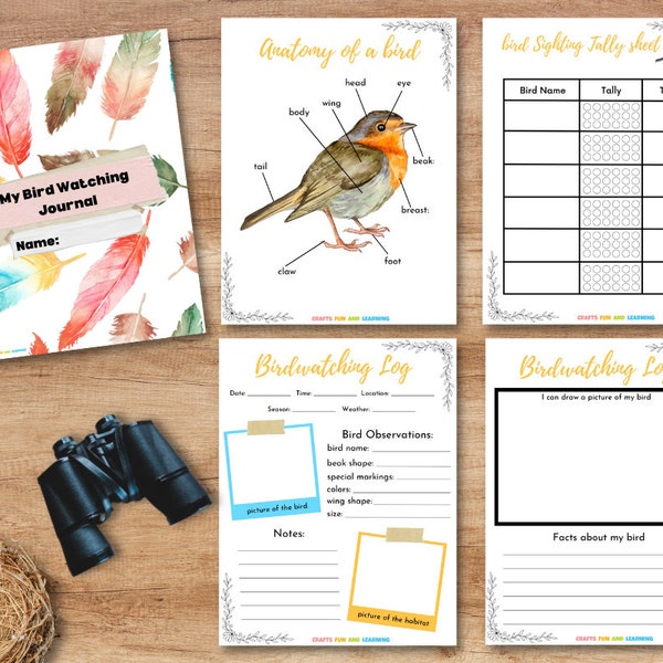 Simple Bird Watching Journal For Kids