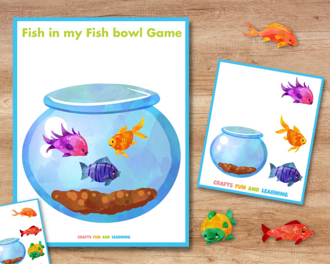 Fish in My Fish Bowl Game, Preschool Games Etsy