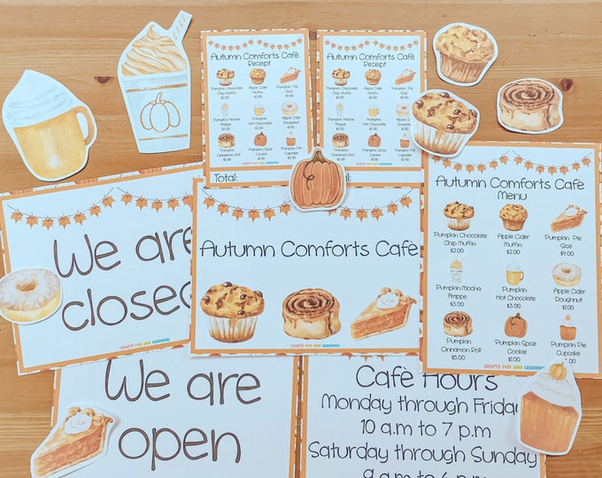 Coffee Shop Pretend Play Printable for Kids, Dramatic Play Cafe - Etsy ...