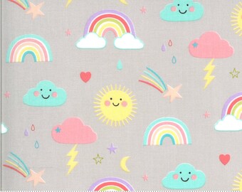 Hello Sunshine Mushrooms Aqua by Abi Hall for Moda Fabrics 35351 16