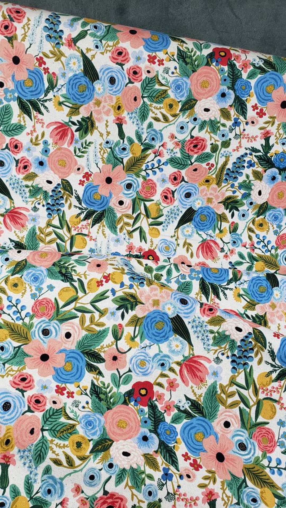 Wildwood Garden Party Blue Rifle Paper Co CANVAS Large - Etsy