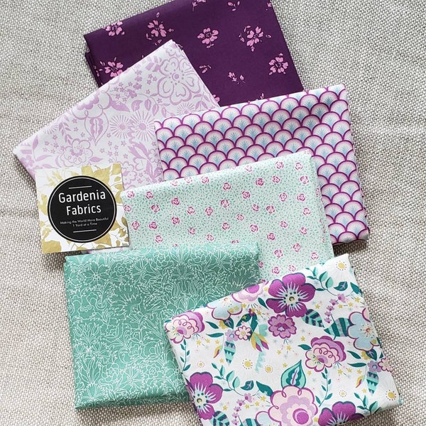 LIBERTY OF LONDON 6 Fat Quarter Curated bundle - Liberty of London - 100% Cotton quilting fabric bundle