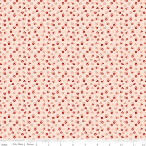 You and Me Tossed Floral Dainty Pink Valentines day - Sandy Gervais - cotton quilting fabric - Riley Blake Designs