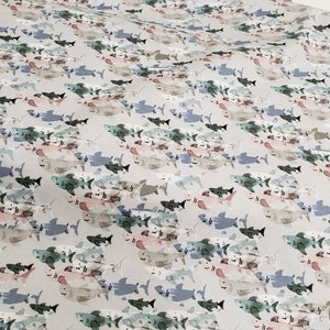 Kaikoura - Callie and Co - Shark Frenzy - Cloud Gray - new 100% cotton - Cotton and Steel - RJR quilting fabric