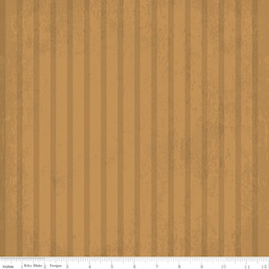 KRINGLE Stripes Gold Teresa Kogut - 100% cotton quilting fabric yardage - Riley Blake Designs - Christmas - Holiday