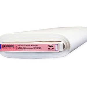 Pellon 930 - SEW In INTERFACING by the Yard - Pellon 930 - Non Woven - Mid Weight - Use in Masks - Pellon 930 - Sold by the YARD