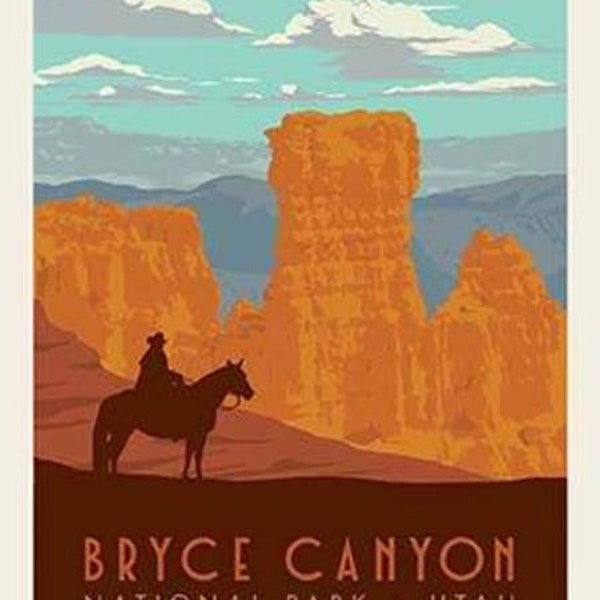 NATIONAL PARKS - Bryce Canyon Utah - Poster Panel - 36" x 42" - cotton quilting fabric for Riley Blake Designs