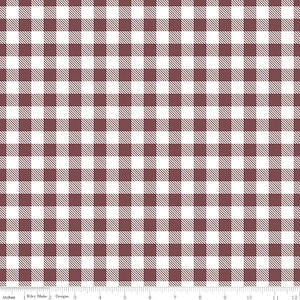 A WALK On the PRAIRIE Plaid Marsala Melissa Gilbert 100% cotton quilting fabric yardage - Riley Blake Designs