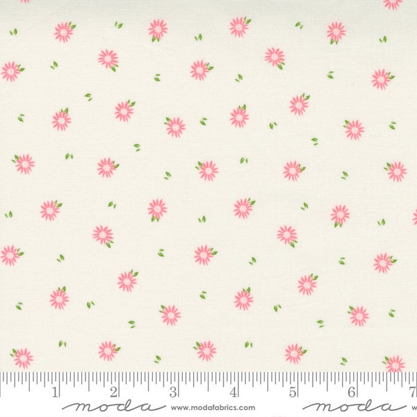 SINCERELY YOURS - Chamomile Floral - Ivory - Sherri and Chelsi - 100% cotton quilting fabric yardage - Moda Fabrics - Valentines Day