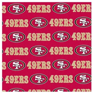 SAN FRANCISCO - 49ers - NFL - Licensed Product - 100% Cotton broadcloth yardage fabric - National Football League - 58&quot; wide