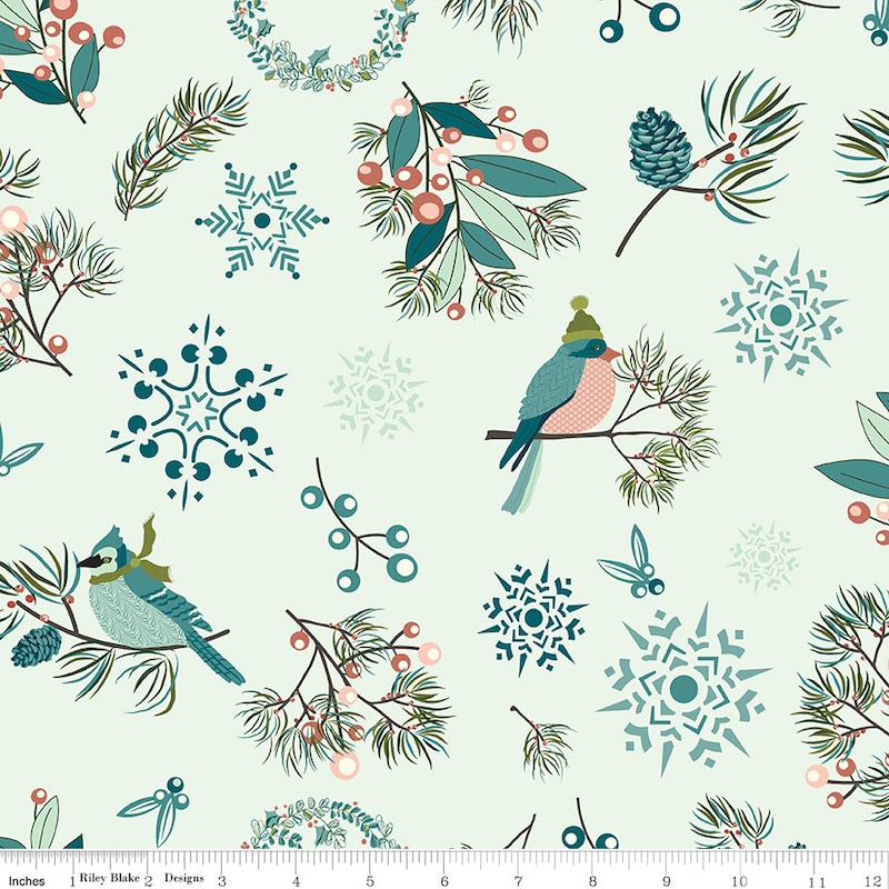 Winter Print Fabric - Etsy