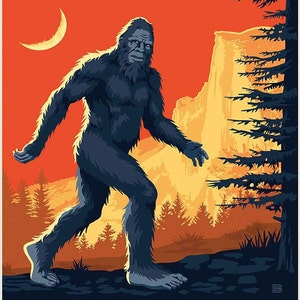 LEGENDS Of the NATIONAL PARKS - BigFoot - Fabric Panel - 36&quot; x 42&quot; - cotton quilting fabric - Riley Blake Designs