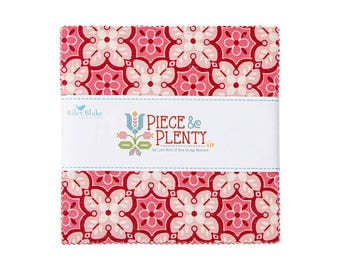 PIECE AND PLENTY 5" Charm Pack Stacker Lori Holt - Riley Blake Designs - new 100% cotton quilting fabric