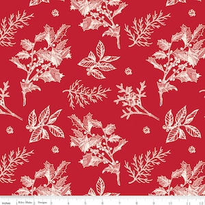 OLD FASHIONED CHRISTMAS - Sprigs - Red - Christmas - My Minds Eye - 100% cotton quilting fabric; Riley Blake Designs