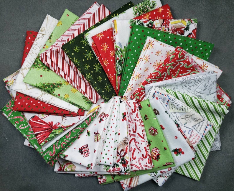 ALL THE TRIMMINGS Christmas Fabric by Maywood Studios 22 Fat  Etsy