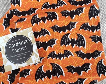 NIGHT FLIGHT - Halloween Bats - Orange - Michael Miller - new 100% cotton quilting fabric yardage