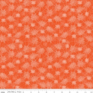 HAUNTED HOUSE - Orange Cobwebs - Carta Bella - Riley Blake Designs - Halloween - 100% cotton quilting fabric yardage