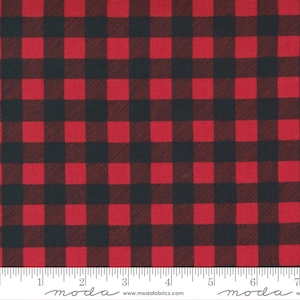 HOME SWEET HOLIDAYS - Buffalo Plaid Check - Black Red - Deb Strain - Christmas Fabric - cotton quilting fabric - Moda