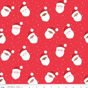 HOLLY HOLIDAY - Santas - Red - Christopher Thompson - Christmas - Riley Blake Designs - 100% cotton quilting fabric