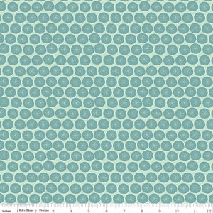 ARRIVAL OF WINTER - Flakes - Mint - Sandy Gervais - 100% cotton quilting fabric yardage - Riley Blake Designs