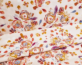 ROSEWOOD FUSION - Swifting Flora Rosewood Floral - Maureen Cracknell - cotton quilting fabric, Art Gallery Fabrics Fus-rw-1900