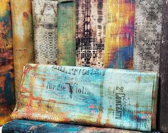 ABANDONED - 10 Fat Quarter, Half or Yard Bundle - Tim Holtz Eclectic Elements - 100% cotton quilting fabric yardage - Free Spirit fabrics